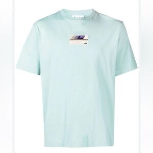 Études Studio debossed-logo blue organic cotton T-shirt Size Small